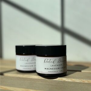 Rooted Beauty Lavender Magnesium Cream - Lavender & White